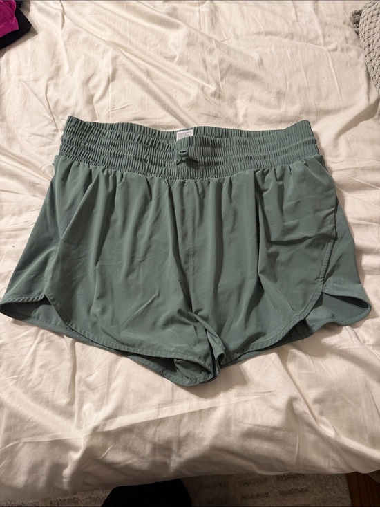 all in motion Pants - all in motion Sage Green Athletic Shorts with Smocked Waistband